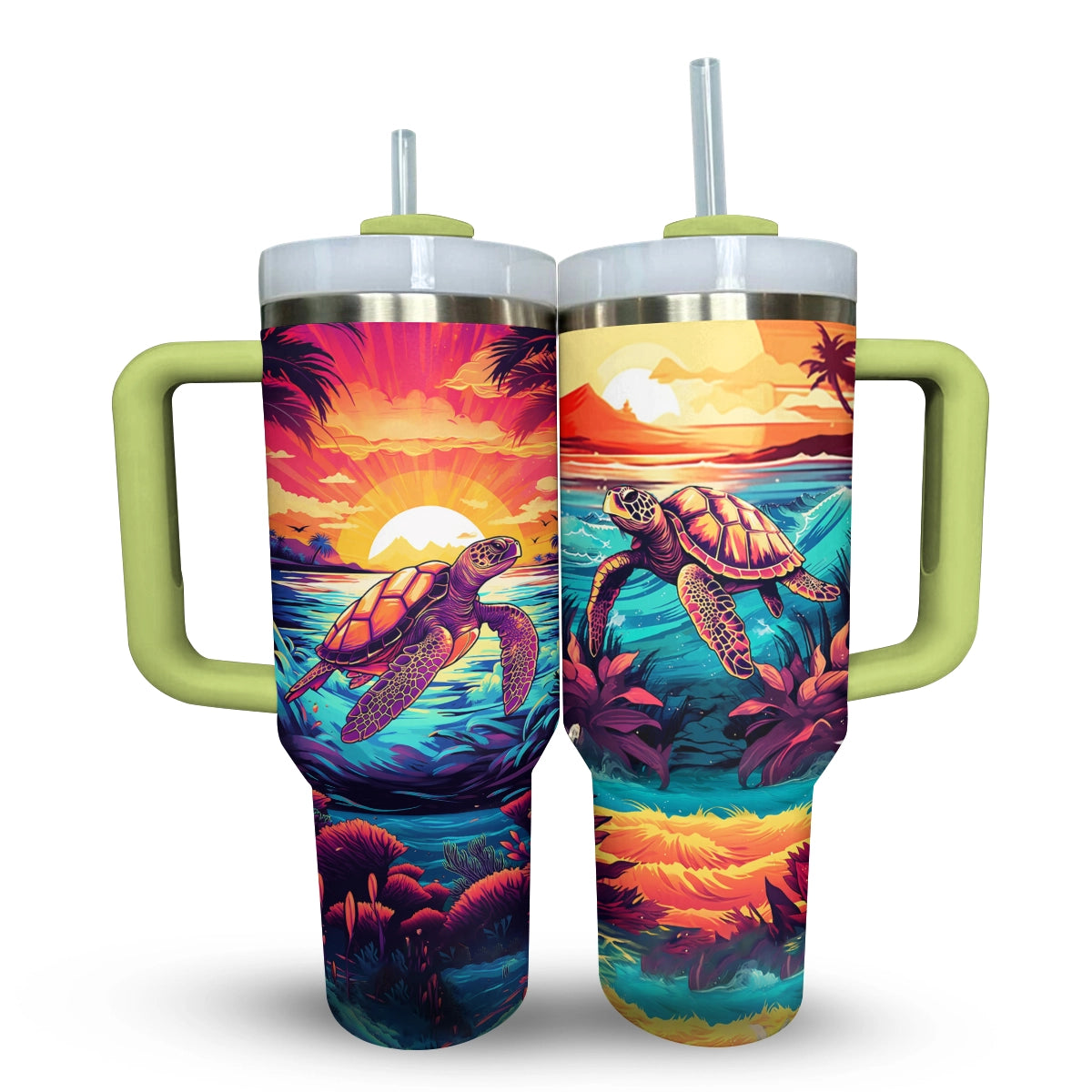 Shineful Tumbler Tropical Sea Turtle Bliss