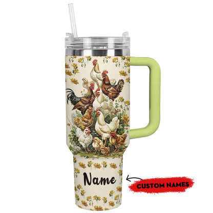 Shineful Tumbler Personalized Chicken : Feathered Delight