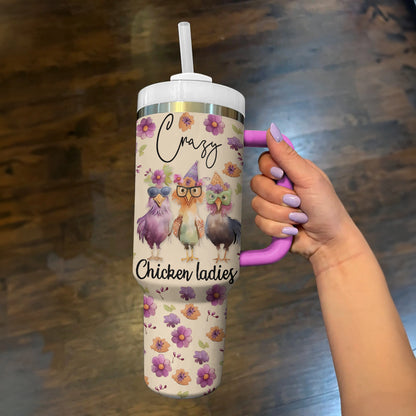 Shineful Tumbler Crazy Chicken Ladies: Floral Fun Hens Edition