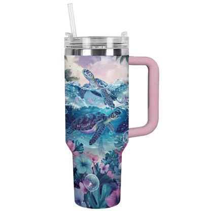 Shineful Tumbler Sea Turtle Oasis