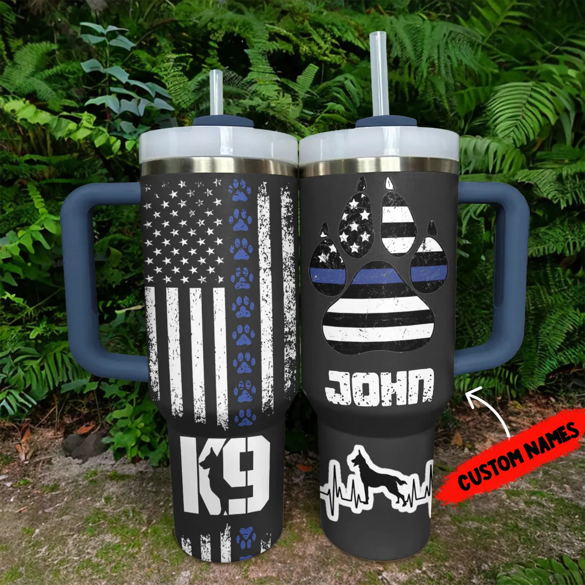 Shineful Tumbler Personalized Police Protect & Serve K9 Tribute