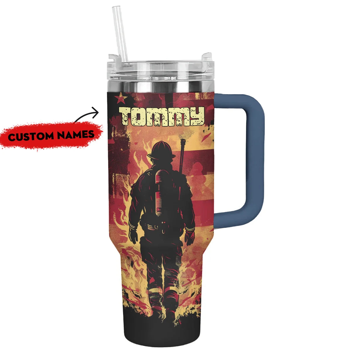 Shineful Tumbler Personalized Firefighter: Hero's Tribute