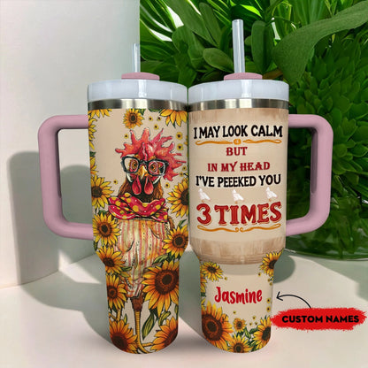 Shineful Tumbler Personalized "Chic Chicken Delight"