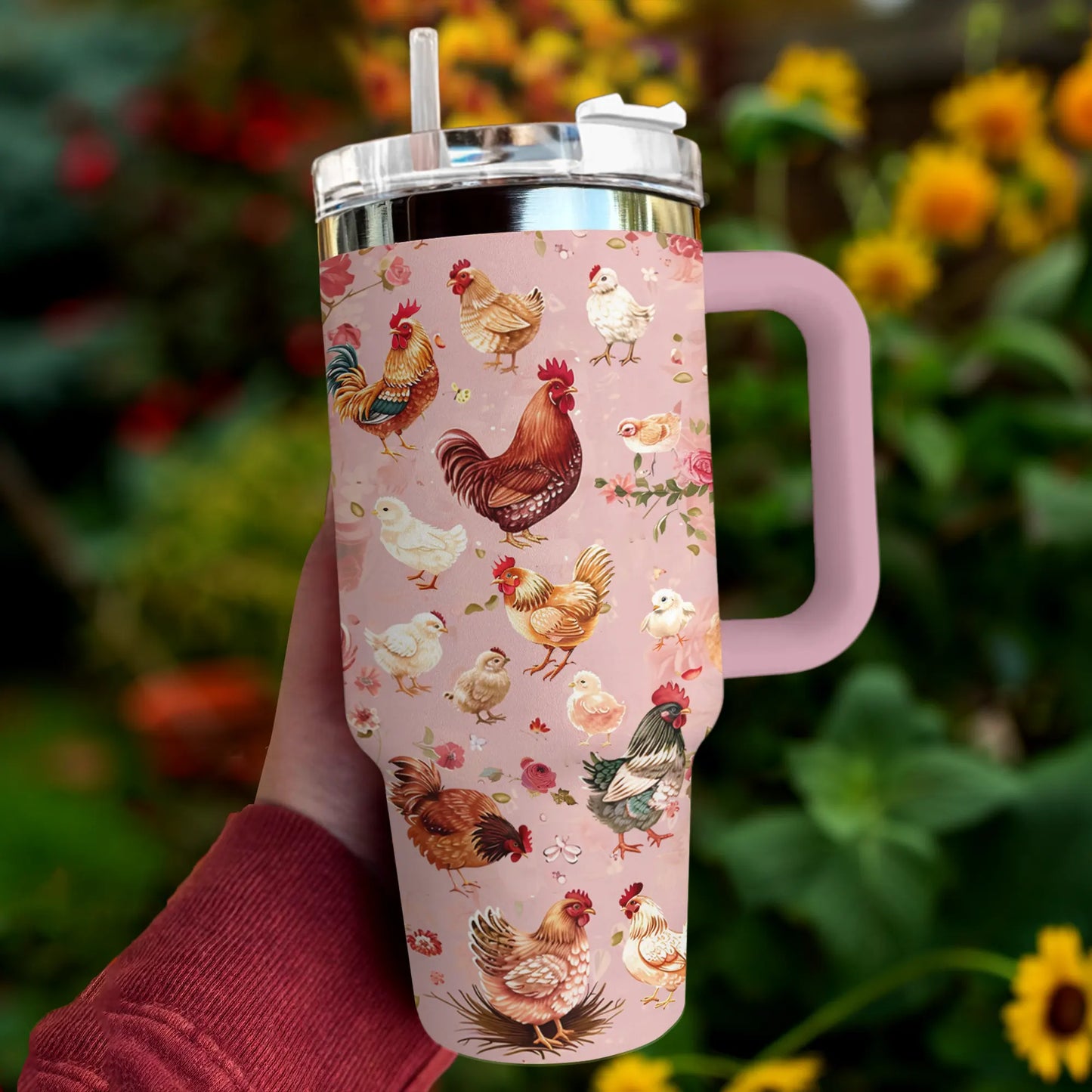 Shineful Tumbler Chicken: Cute Blossom Cluck