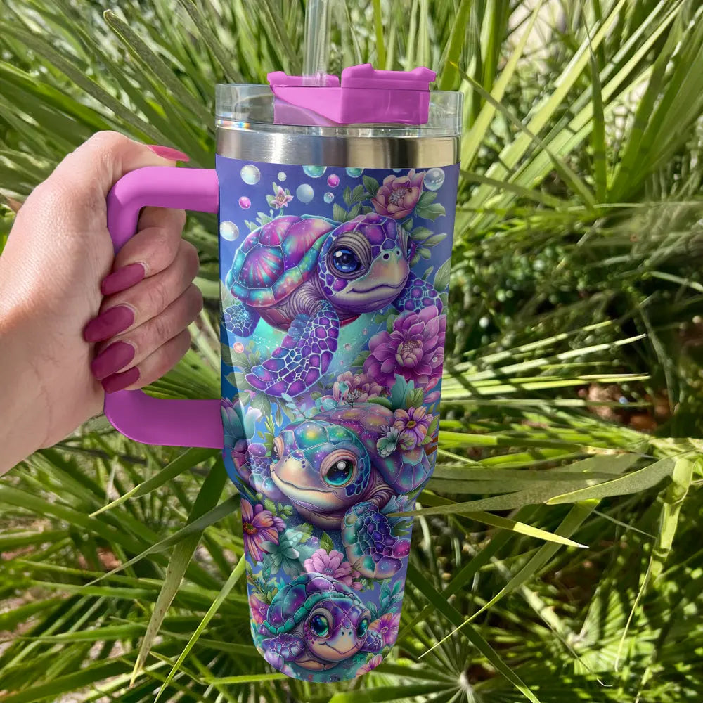 Shineful Glossy Tumbler Sea Turtle Tides