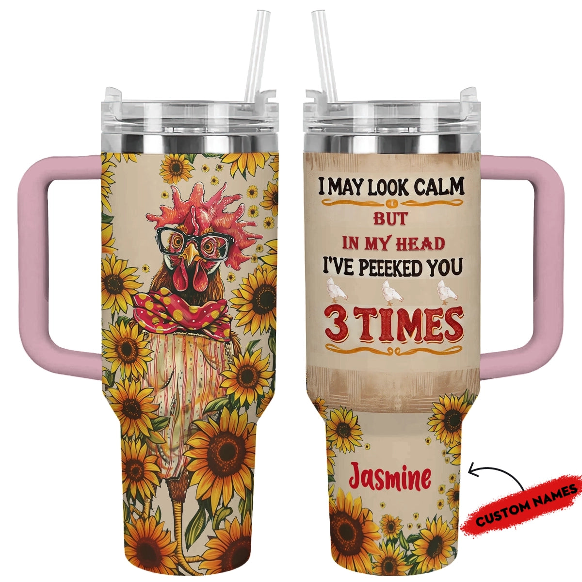 Shineful Tumbler Personalized "Chic Chicken Delight"