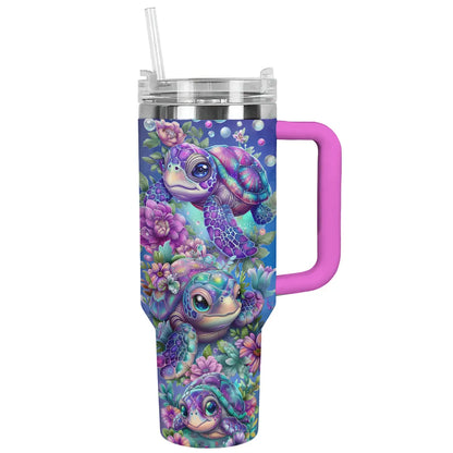 Shineful Glossy Tumbler Sea Turtle Tides