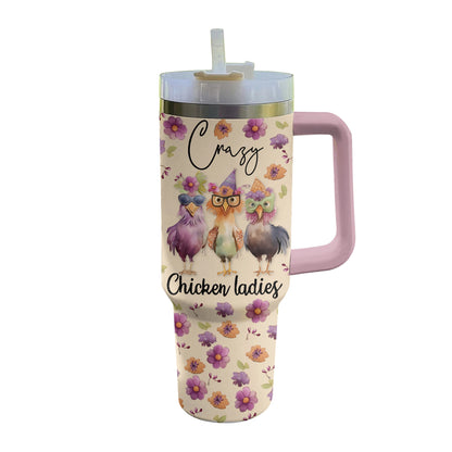 Shineful Tumbler Crazy Chicken Ladies: Floral Fun Hens Edition