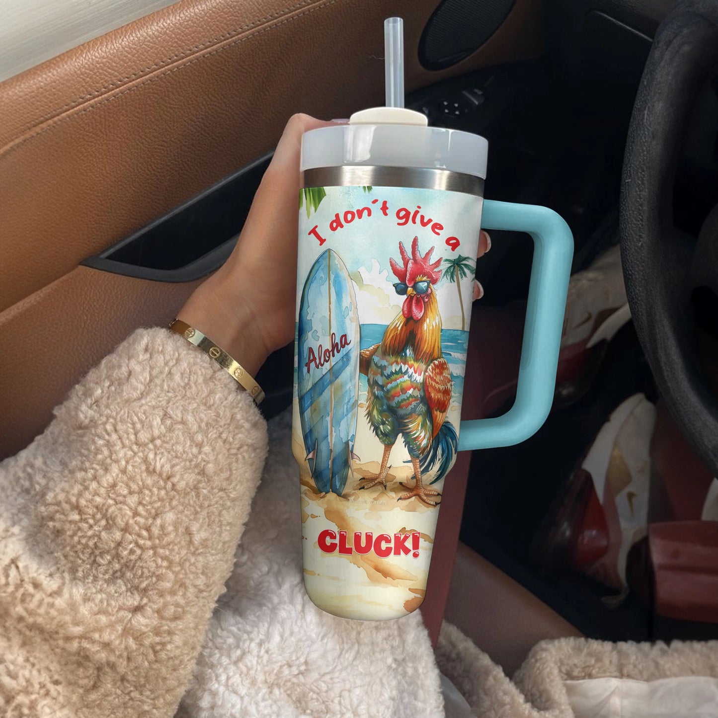 Shineful Tumbler "Surf Cluck" Huhn