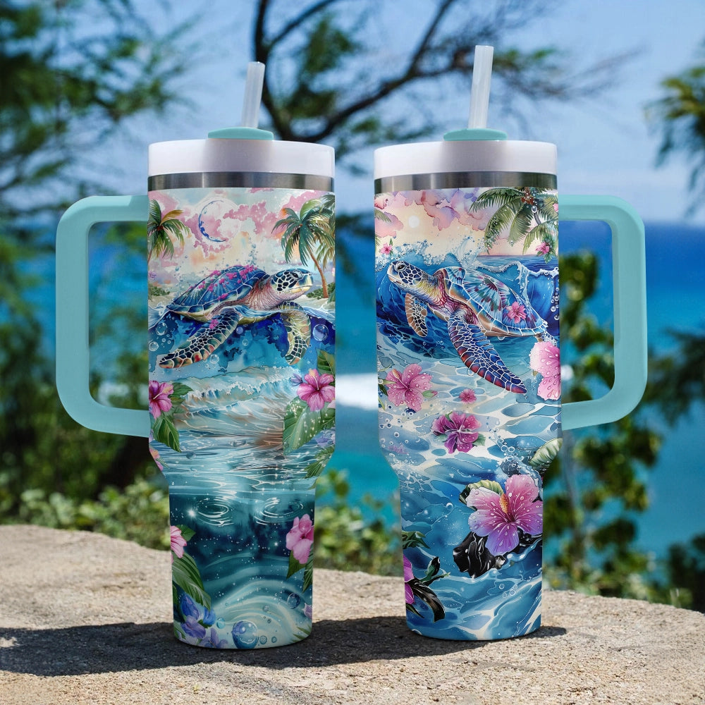 Shineful Tumbler Sea Turtle Serenity