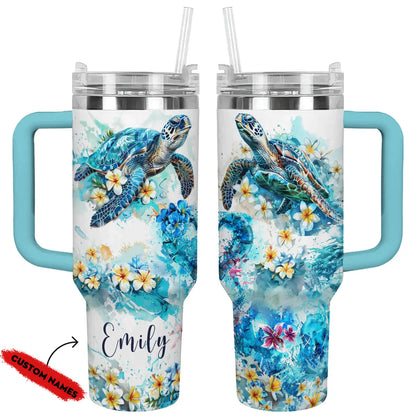 Shineful Tumbler Personalized Sea Turtle: Ocean Serenity