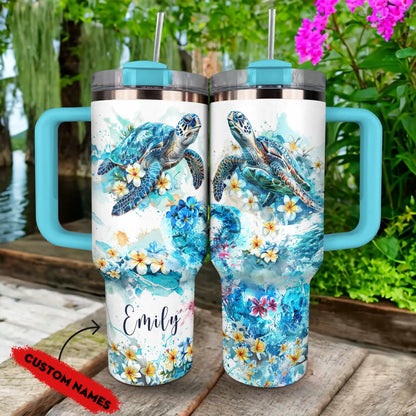 Shineful Tumbler Personalized Sea Turtle: Ocean Serenity