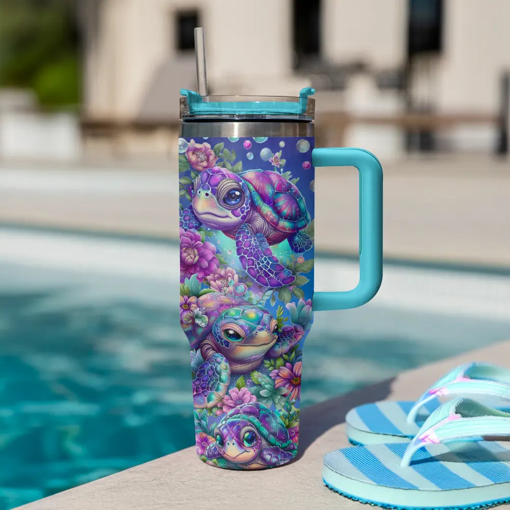 Shineful Glossy Tumbler Sea Turtle Tides