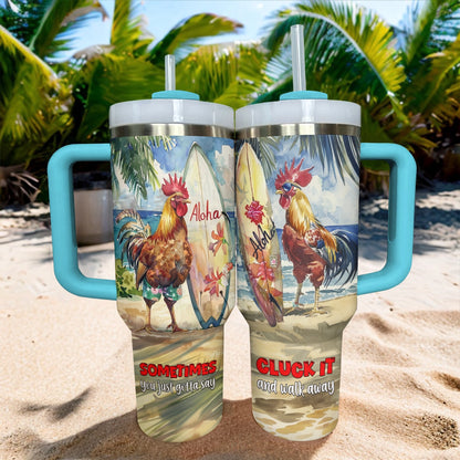 Shineful Tumbler "Aloha Cluck" Chickens