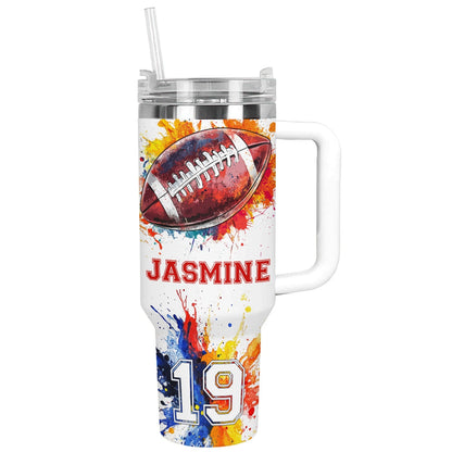 Shineful Tumbler Personalized Football Touchdown