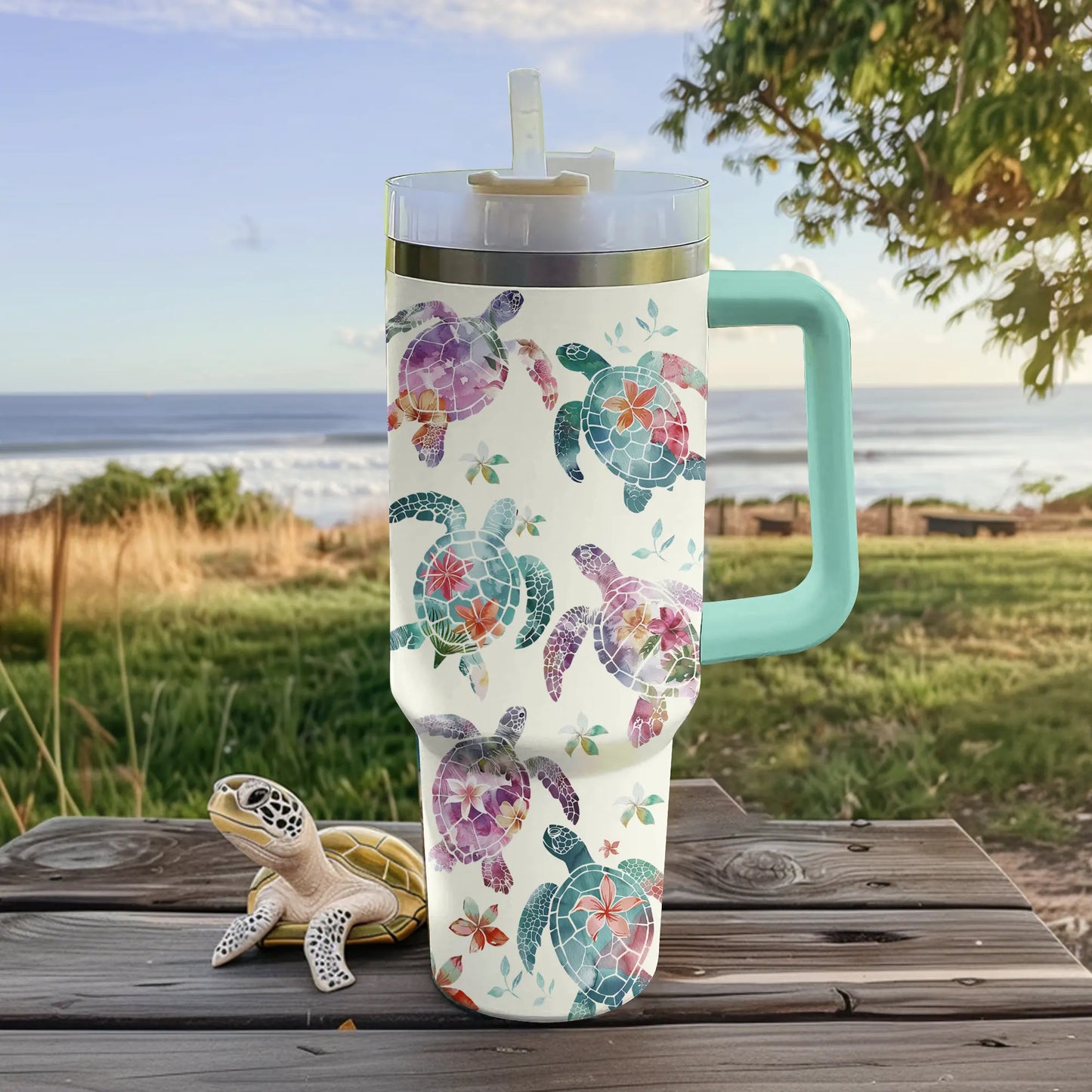 Shineful Tumbler Tidal Blossom Sea Turtles