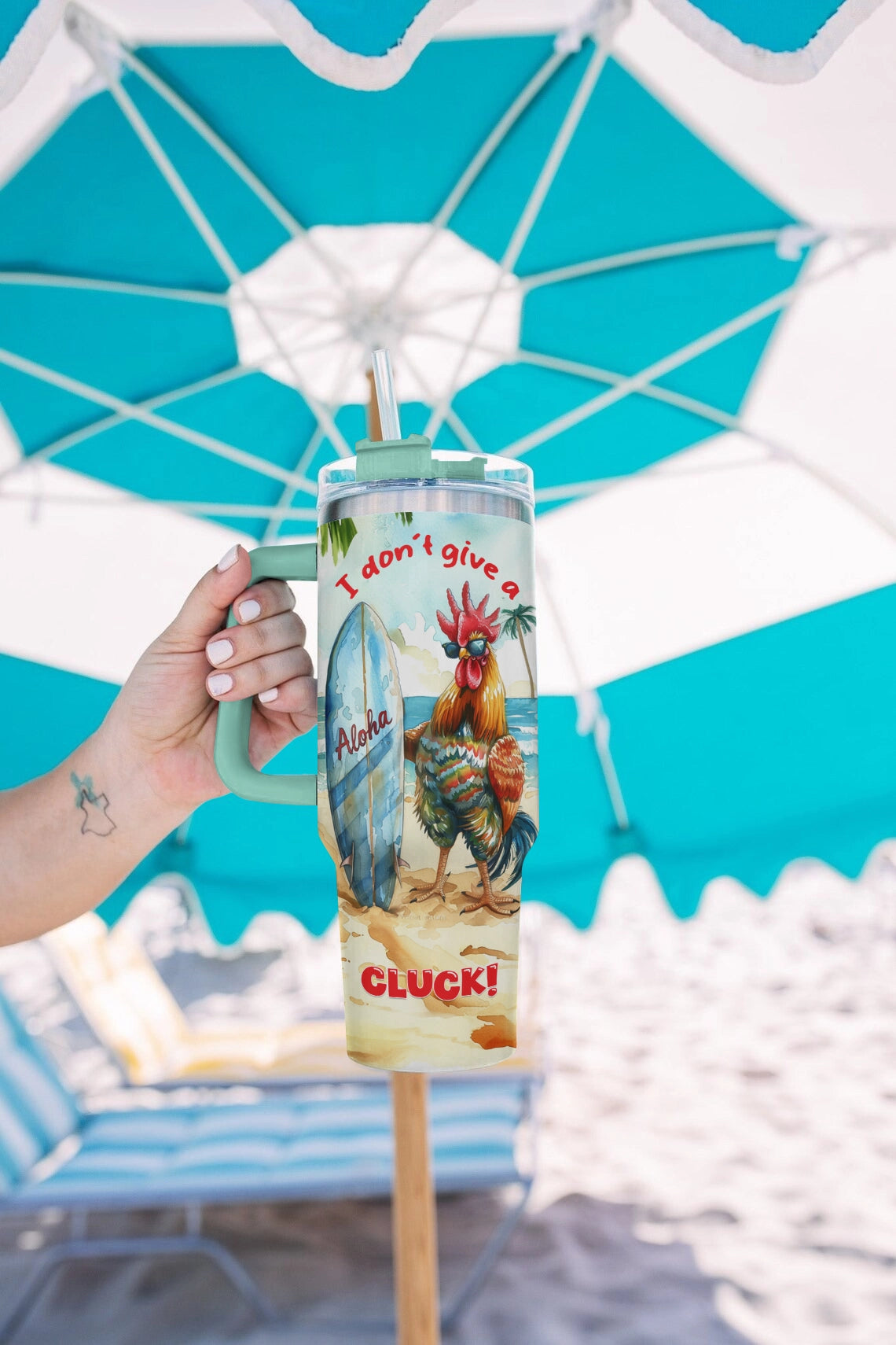 Shineful Tumbler "Surf Cluck" Chicken