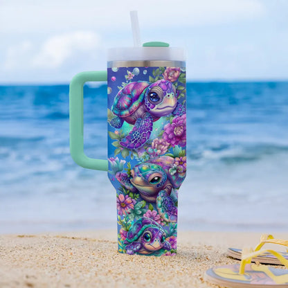 Shineful Glossy Tumbler Sea Turtle Tides