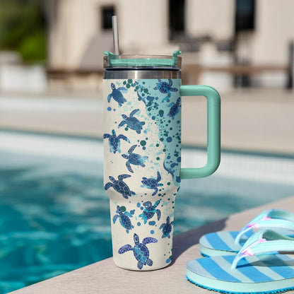 Shineful Tumbler Sea Turtle Tranquility