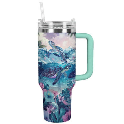 Shineful Tumbler Sea Turtle Oasis