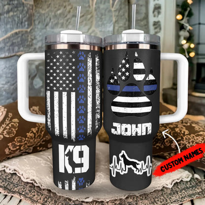 Shineful Tumbler Personalized Police Protect & Serve K9 Tribute