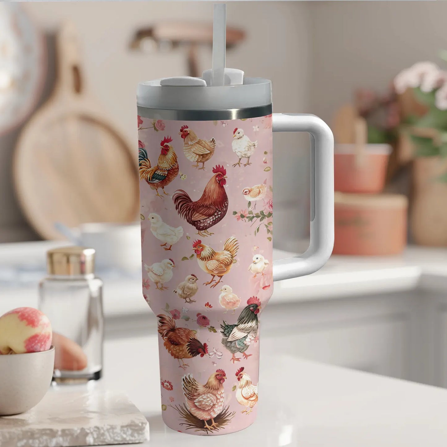 Shineful Tumbler Chicken: Cute Blossom Cluck