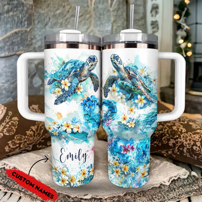 Shineful Tumbler Personalized Sea Turtle: Ocean Serenity