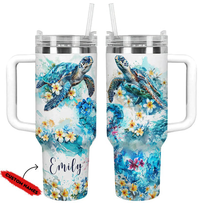 Shineful Tumbler Personalized Sea Turtle: Ocean Serenity