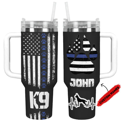 Shineful Tumbler Personalized Police Protect & Serve K9 Tribute