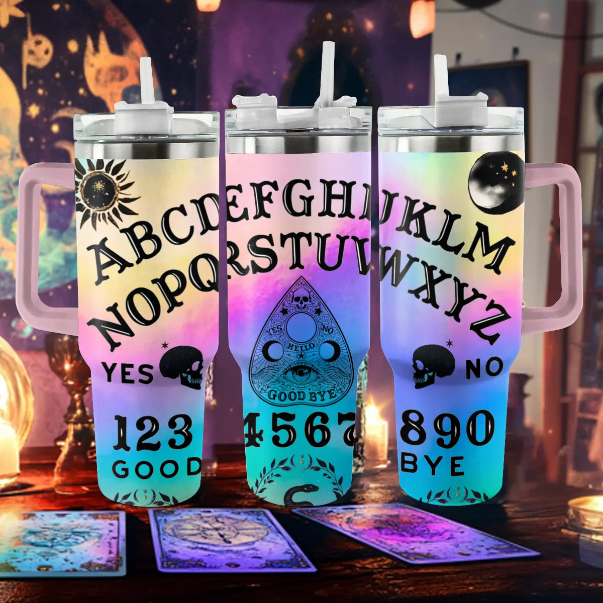 Shineful Tumbler Tarot Halloween Ouija Board Sips