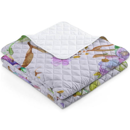 Shineful Quilt 3-Piece Set Purple Flowers