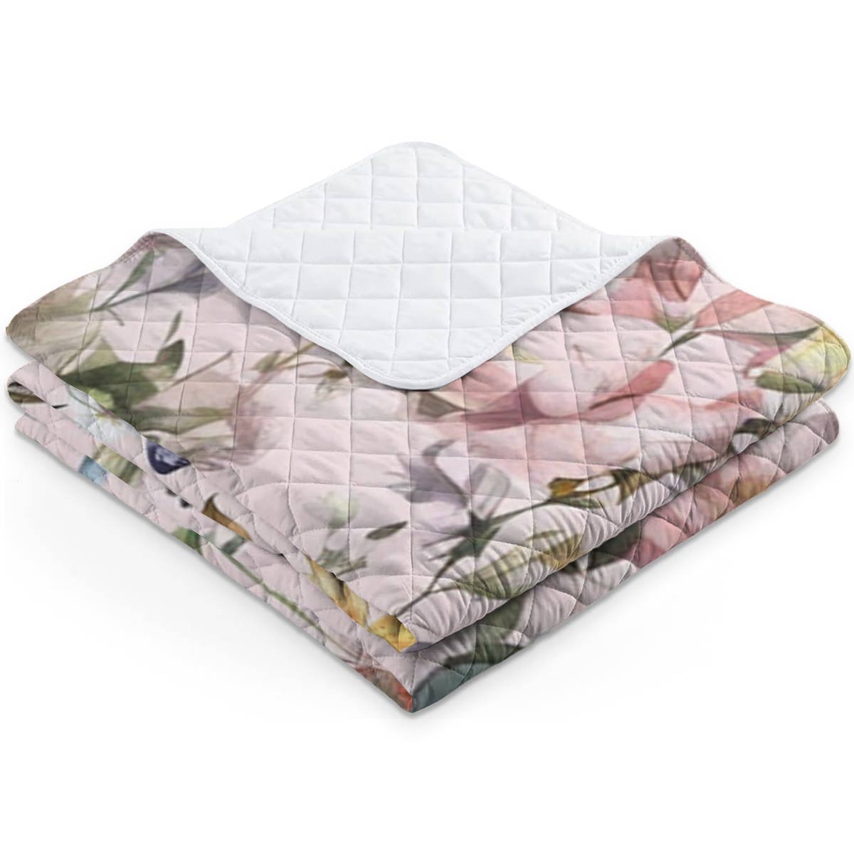 Shineful Quilt 3-Piece Set Pink Flowers