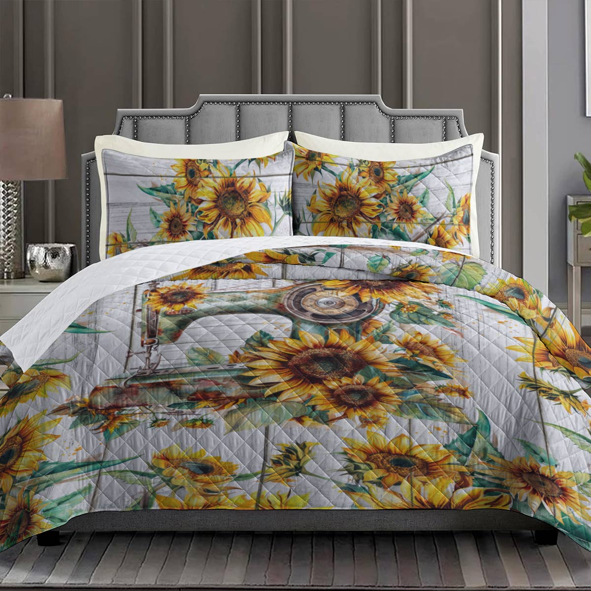 Shineful Quilt 3-Piece Set Sewing Sunflower