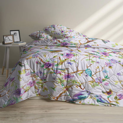 Shineful Quilt 3-Piece Set Purple Flowers