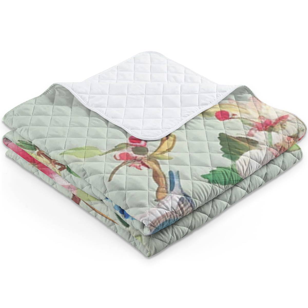 Shineful Quilt 3-Piece Set Green Flower