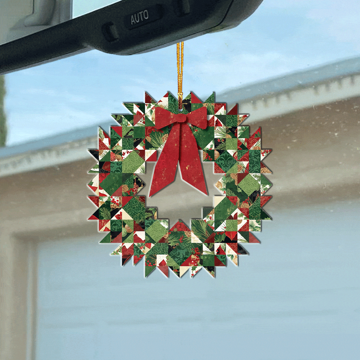 Triangle Quilting Wreath Ornament Shineful® Decoration Nk07