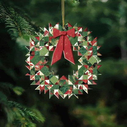 Triangle Quilting Wreath Ornament Shineful® Decoration Nk07