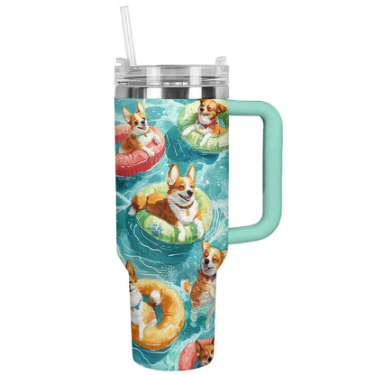 Shineful Tumbler Corgi Summer Holiday