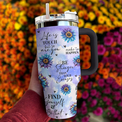 Flower 40 Oz Shineful™ Tumbler Inspiration Mn8 40Oz