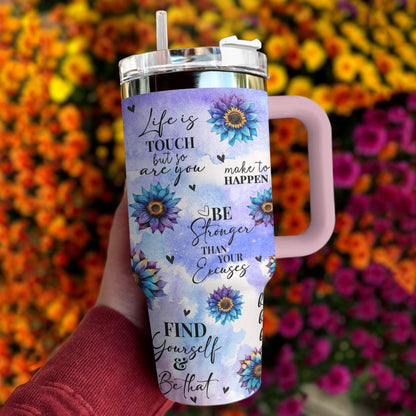 Flower 40 Oz Shineful™ Tumbler Inspiration Mn8 40Oz