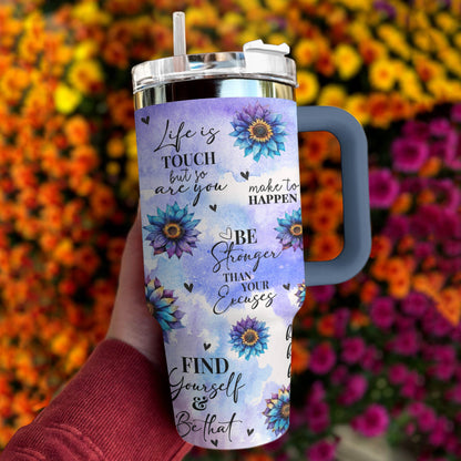 Flower 40 Oz Shineful™ Tumbler Inspiration Mn8 40Oz