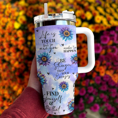 Flower 40 Oz Shineful™ Tumbler Inspiration Mn8 40Oz