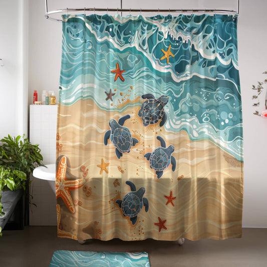 Shower Curtain Turtle Haven