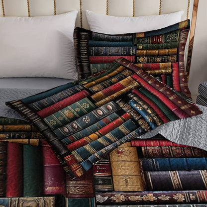 Shineful All Season Quilt 3-Piece Set Reading Is Dreaming With Your Eyes Open