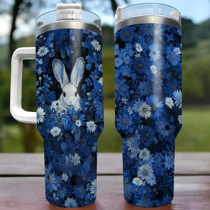 Shineful Tumbler Rabbit In Blue Flower