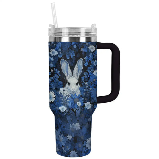 Shineful Tumbler Rabbit In Blue Flower