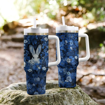 Shineful Tumbler Rabbit In Blue Flower