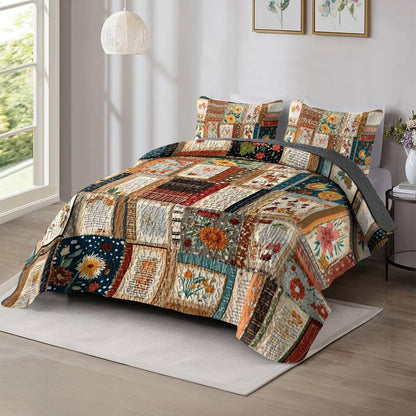 Shineful All Season Quilt 3-Piece Set Fall in Love Reading