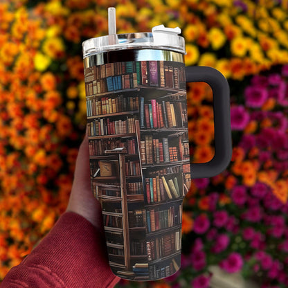 Reading 40 Oz Shineful™ Tumbler Vintage Bookshelf Mn8 40Oz