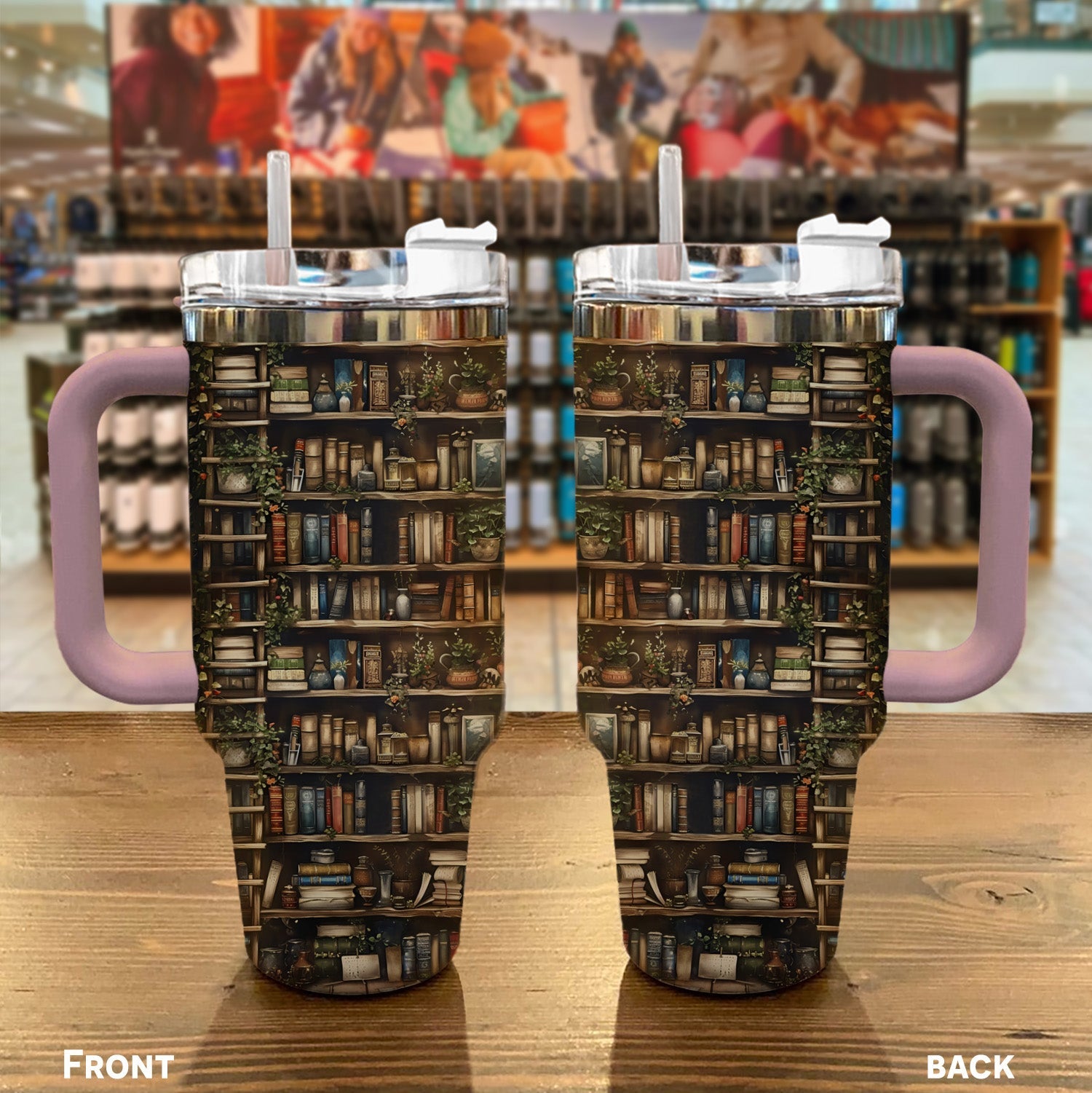 Reading 40 Oz Shineful™ Tumbler Old Bookshelf Mn8 40Oz